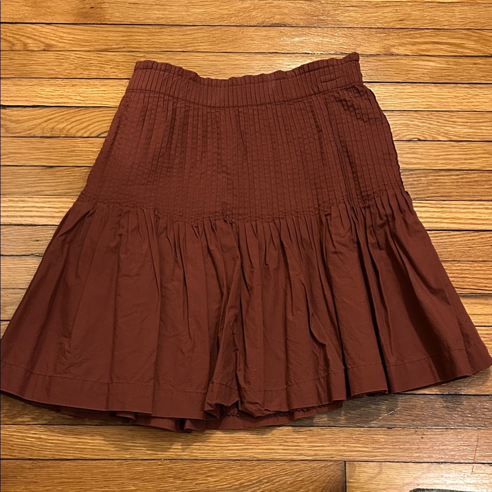 Anthropologie A-Line Skirt in Warm Brown